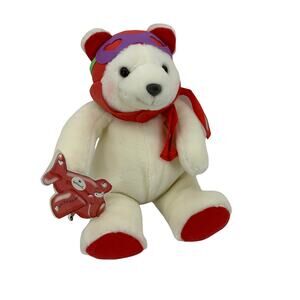 Hallmark Pilot Plush White & Red Polar Bear Love is in the Air 12" Valentines